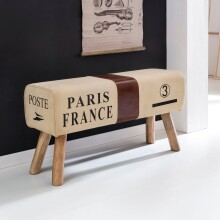 Sitzbank >CANVAS< in Beige-Braun, Bezugsstoff /...