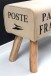 Sitzbank >CANVAS< in Beige-Braun, Bezugsstoff / Massivholz - 91x51x30cm (BxHxT)