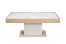 Couchtisch >Garda< mit Schublade, in Cashmere / Eiche Dekor - 110x43x68cm (BxHxT)