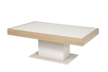 Couchtisch >Garda< mit Schublade, in Cashmere / Eiche Dekor - 110x43x68cm (BxHxT)