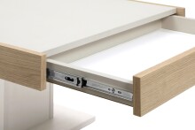 Couchtisch >Garda< mit Schublade, in Cashmere / Eiche Dekor - 110x43x68cm (BxHxT)