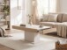 Couchtisch >Garda< mit Schublade, in Cashmere / Eiche Dekor - 110x43x68cm (BxHxT)