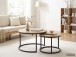 Couchtisch >Lindau< (2er-Set) in Artisan Eiche Dekor - Ø60+40 cm