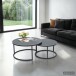 Couchtisch >Luis< (2er-Set) in Marmor Schwarz - Ø 80 und Ø 60 cm