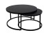 Couchtisch >Luis< (2er-Set) in Marmor Schwarz - Ø 80 und Ø 60 cm