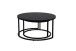 Couchtisch >Luis< (2er-Set) in Marmor Schwarz - Ø 80 und Ø 60 cm