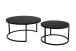 Couchtisch >Luis< (2er-Set) in Marmor Schwarz - Ø 80 und Ø 60 cm