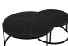 Couchtisch >Luis< (2er-Set) in Marmor Schwarz - Ø 80 und Ø 60 cm