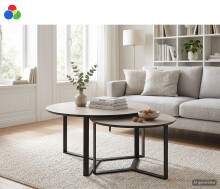 Couchtisch >Massa< (2er-Set) in Cashmere oder...