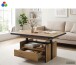 Couchtisch >Noah< 2 Farben zur Wahl, mit Funktionen, Schubkasten - 110-150x54-73x70cm (B/H/T)