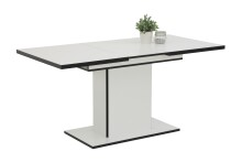 Kulissen-Esstisch >ALICE< ausziehbar bis 160cm, in Weiß - 120/160x76x80cm (BxHxT)