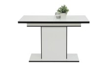 Kulissen-Esstisch >ALICE< ausziehbar bis 160cm, in Weiß - 120/160x76x80cm (BxHxT)