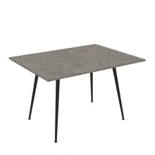 Esstisch >BEJA< aufklappbar auf 120cm, Beton Dekor - 60/120x76x90cm (BxHxT)