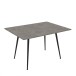 Esstisch >BEJA< aufklappbar auf 120cm, Beton Dekor - 60/120x76x90cm (BxHxT)
