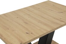 Kulissen-Esstisch >HAMM< ausziehbar 180cm, Anthrazit + Eiche Dekor - 140/180x76x90cm (BxHxT)