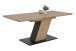Kulissen-Esstisch >JEANETTE< ausziehbar 180cm, Eiche Dekor + anthrazit - 140/180x76x90cm (BxHxT)