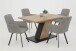 Kulissen-Esstisch >JEANETTE< ausziehbar 180cm, Eiche Dekor + anthrazit - 140/180x76x90cm (BxHxT)