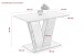 Esstisch >JUDITH< in Beton Dekor / Schwarz - 110x76x70cm (BxHxT)