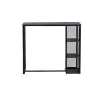 Bartisch >KLARA< Metall + Eiche dunkelgrau - 120x103x60cm (BxHxT)