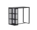 Bartisch >KLARA< Metall + Eiche dunkelgrau - 120x103x60cm (BxHxT)