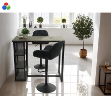 Bartisch >KLARA< Metall + 2 Platten zur Auswahl -...