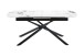 Kulissen-Esstisch >SINTRA< ausziehbar 220cm, Sintered Stone weiss - 180/220x76x90cm (BxHxT)