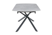 Kulissen-Esstisch >SINTRA< ausziehbar 220cm, Sintered Stone grau - 180/220x76x90cm (BxHxT)