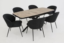 Kulissen-Esstisch >TOKIO< ausziehbar 180cm, Viking Oak Dekor - 140/180x76x90cm (BxHxT)