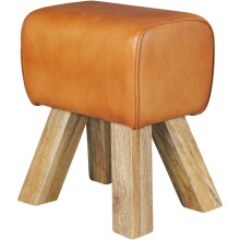 Sitzhocker >WL5.108< in Braun, Massivholz Mango /...