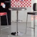 Bartisch >USA< in Schwarz / Chrom, Polyurethan / Metall - 68x60cm (HxD)