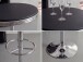 Bartisch >USA< in Schwarz / Chrom, Polyurethan / Metall - 68x60cm (HxD)