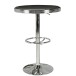 Bartisch >USA< in Schwarz / Chrom, Polyurethan / Metall - 68x60cm (HxD)
