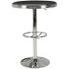 Bartisch >USA< in Schwarz / Chrom, Polyurethan / Metall - 68x60cm (HxD)