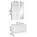 Garderoben-Set >SALERNO< in Weiß - 80x180x27cm (BxHxT)