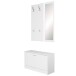 Garderoben-Set >SALERNO< in Weiß - 80x180x27cm (BxHxT)