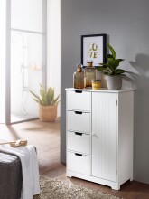 Kommode >WL5.184< Landhaus in Weiß - 56x83x30 (BxHxT)