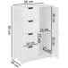 Kommode >WL5.184< Landhaus in Weiß - 56x83x30 (BxHxT)