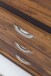 Sideboard >WL5.193< Kunstleder Applikation, Sheesham Massivholz - 160x80x44cm (BxHxT)
