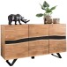 Sideboard >WL5.194< in Akazie, Massivholz / Metall - 148x85x43cm (BxHxT)