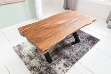 Esstisch >WL5.196< in Akazie, Massivholz - 200x77x100cm (BxHxT)