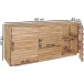 Sideboard >WL5.200< in Akazie - 160x75x43 (BxHxT)