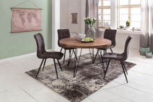 Esstisch >BAGLI< in Sheesham, Massivholz / Metall - 78x120cm (HxD)