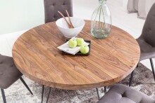 Esstisch >BAGLI< in Sheesham, Massivholz / Metall - 78x120cm (HxD)