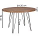 Esstisch >BAGLI< in Sheesham, Massivholz / Metall - 78x120cm (HxD)