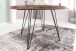 Esstisch >BAGLI< in Sheesham, Massivholz / Metall - 78x120cm (HxD)