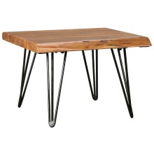 Couchtisch >WL5.204< in Sheesham, Massivholz / Metall - 56x38x51cm (BxHxT)