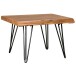 Couchtisch >WL5.204< in Sheesham, Massivholz / Metall - 56x38x51cm (BxHxT)