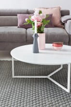 Couchtisch >WL5.240< in Weiß, MDF / Metall - 33x80cm (HxD)