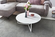 Couchtisch >WL5.240< in Weiß, MDF / Metall - 33x80cm (HxD)