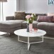 Couchtisch >WL5.240< in Weiß, MDF / Metall - 33x80cm (HxD)